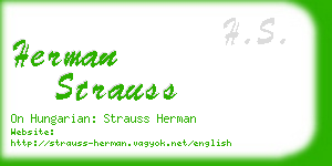herman strauss business card